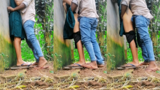 Adivasi Girl’s Outdoor Standing Fuck with Cousin