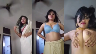 Bengali Saree Queen’s Sultry Strip and Masturbate Show