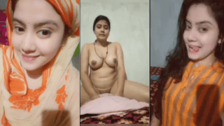 Young Nude Girl’s Wild Pillow Ride Cum Explosion
