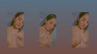 Sexy Girl’s Boob Tease in Steamy Bathroom
