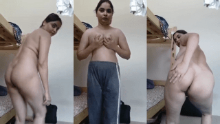 Slutty Indian Aunty’s Strip Boob Spank Tease