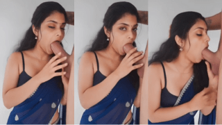 AI Gorgeous Woman in Saree Gives Deep Throat Blowjob to Big Dick