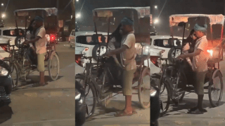 Drunk Girl Gives Rickshaw Driver Handjob for Payment Like a Slut