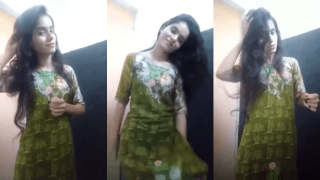 Pretty Indian Girl Private Strip Tease For Friend