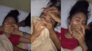 Guy Covers Girl Mouth While Other Fucks Missionary Hardcore