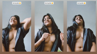 Young Couple Part 3 – Girl In Robe Tits Out Dances Sexy On Bed