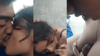 Submissive GF Strips Top Knees Suck Then Boobjob