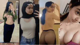 Pretty Hijabi Girl Nude Videos Collage – Boobies Play & Ass Show