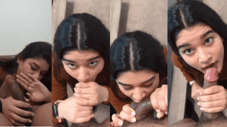 Dick Hungry Cute Mumbai Girl Deep Throat Giant Cock Passion
