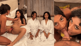 Two Naughty Desi Girls Lesbian Show + Double Team White Dick