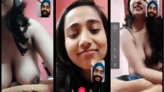 Naughty Sardar Ji Makes Cute Delhi Girlfriend Strip on Live Call