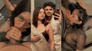 Delicate Indian Girlfriend Gives Deepthroat Blowjob On Bed And Then in Washroom – Offers Her Big Ass