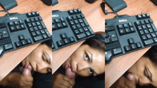 Ambitious Secretary Crawls Under Desk & Gives Secret Blowjob To Boss During Meeting
