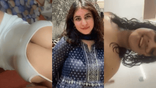 Slutty College Girl Wakes Up Horny & Records Strip Show & Rides Pillow With Huge Boobs Bouncing