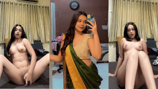 Ameer Ghar Ki Sanskari Ladki Drops The Saree Act And Fingers Her Pussy Naked For Her Lover